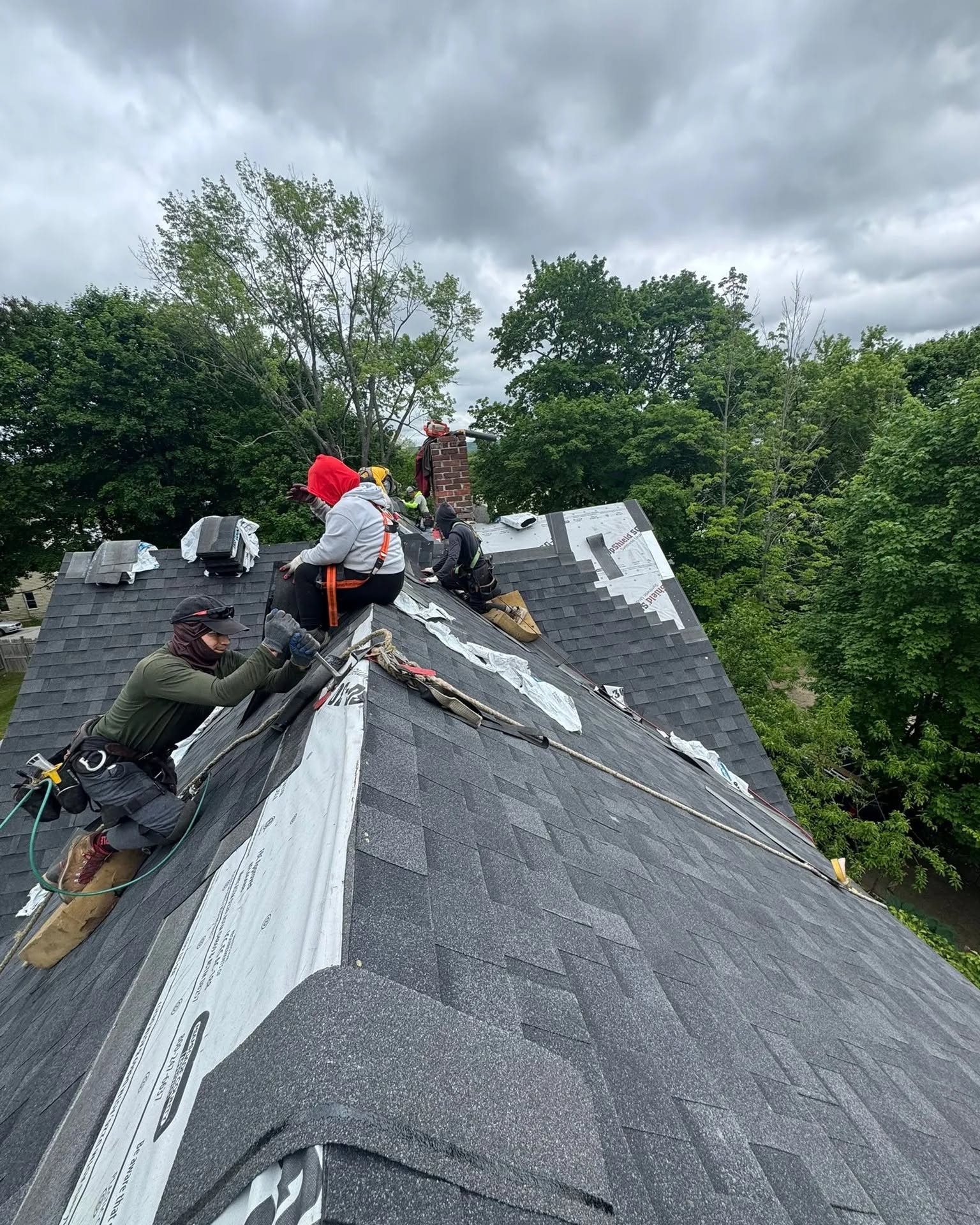 Roof repair in progress by Apex Property & Roof Restorations